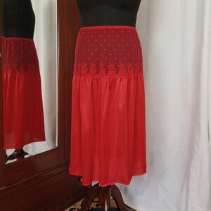 Volup Vintage Lace Top Slip Skirt, L/XL